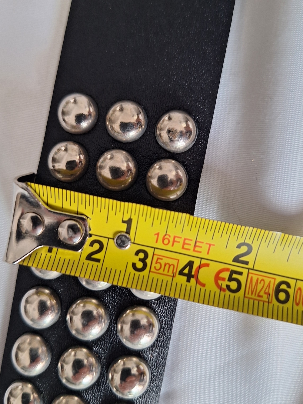 Funk Plus Black Womens Belt With Silver Studs M - Picture 7 of 8